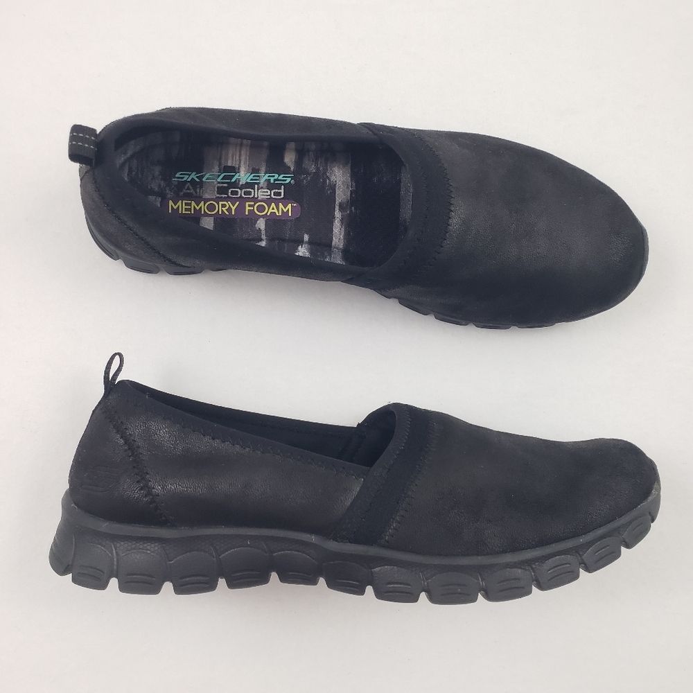 Skechers EZ Flex Songful Sneakers Black Shimmer Women's Size 10